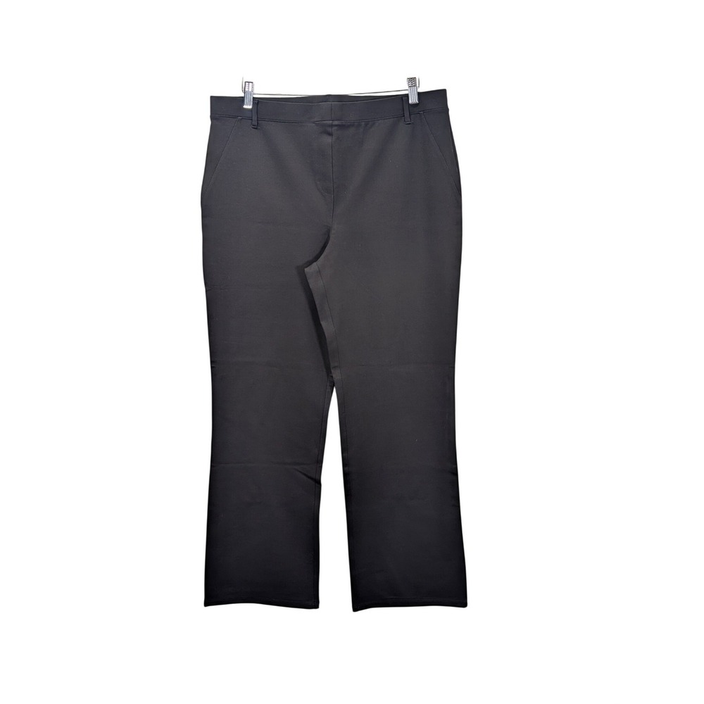 Quince‎ Ponte Knit Pull On Pants Womens XL Petite Black Stretch Work Pants